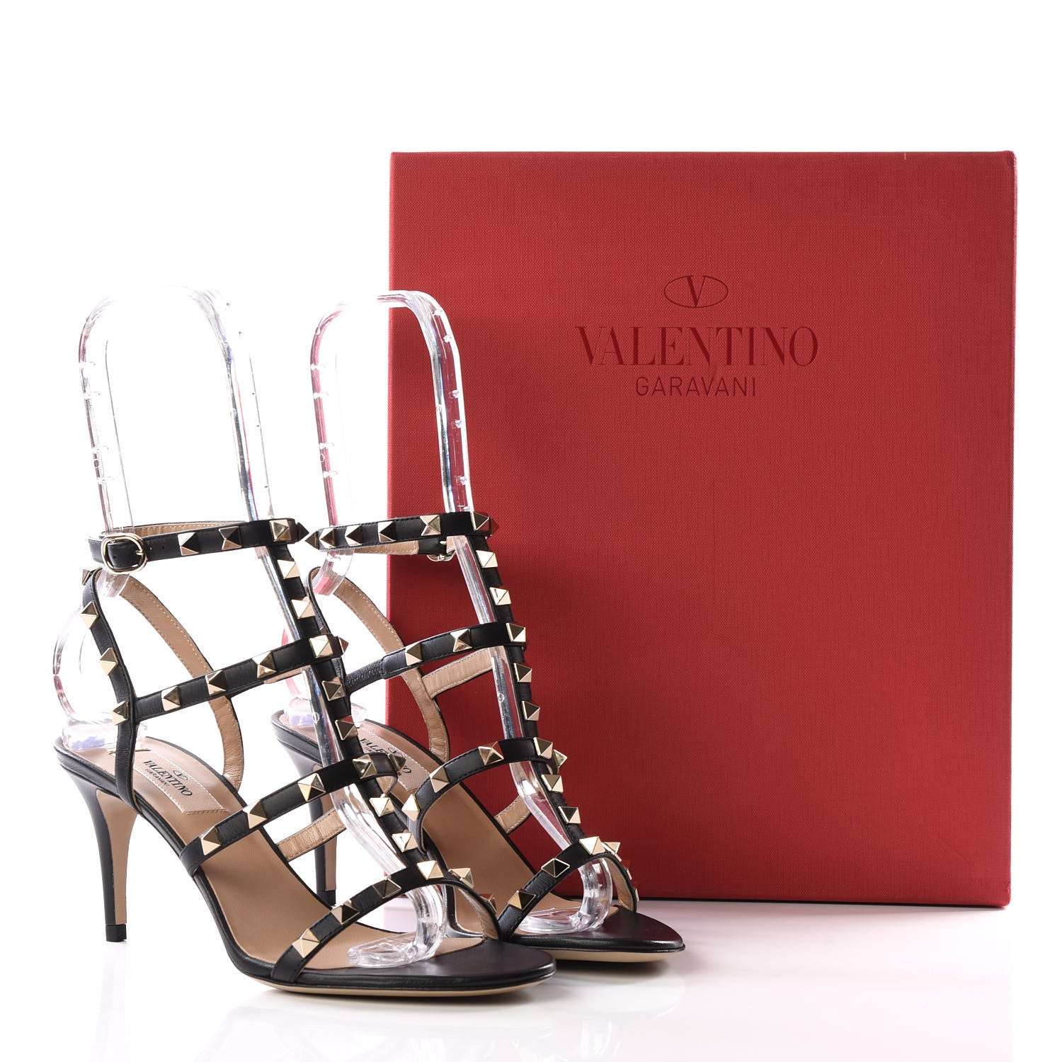 Valentino Garavani Nappa Rockstud Gladiator 70mm Sandals 37 Black 9 of 9