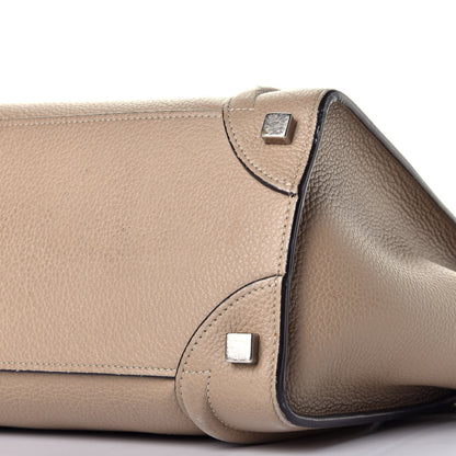 Celine Drummed Calfskin Micro Luggage Dune 8 of 8