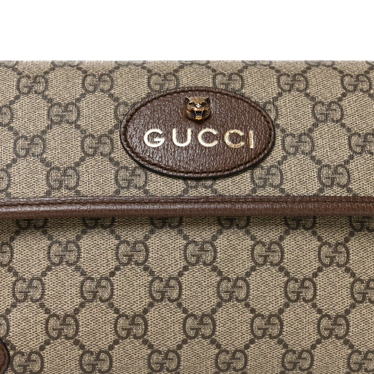 GG Supreme Monogram Neo Vintage Web Belt Bag Brown
