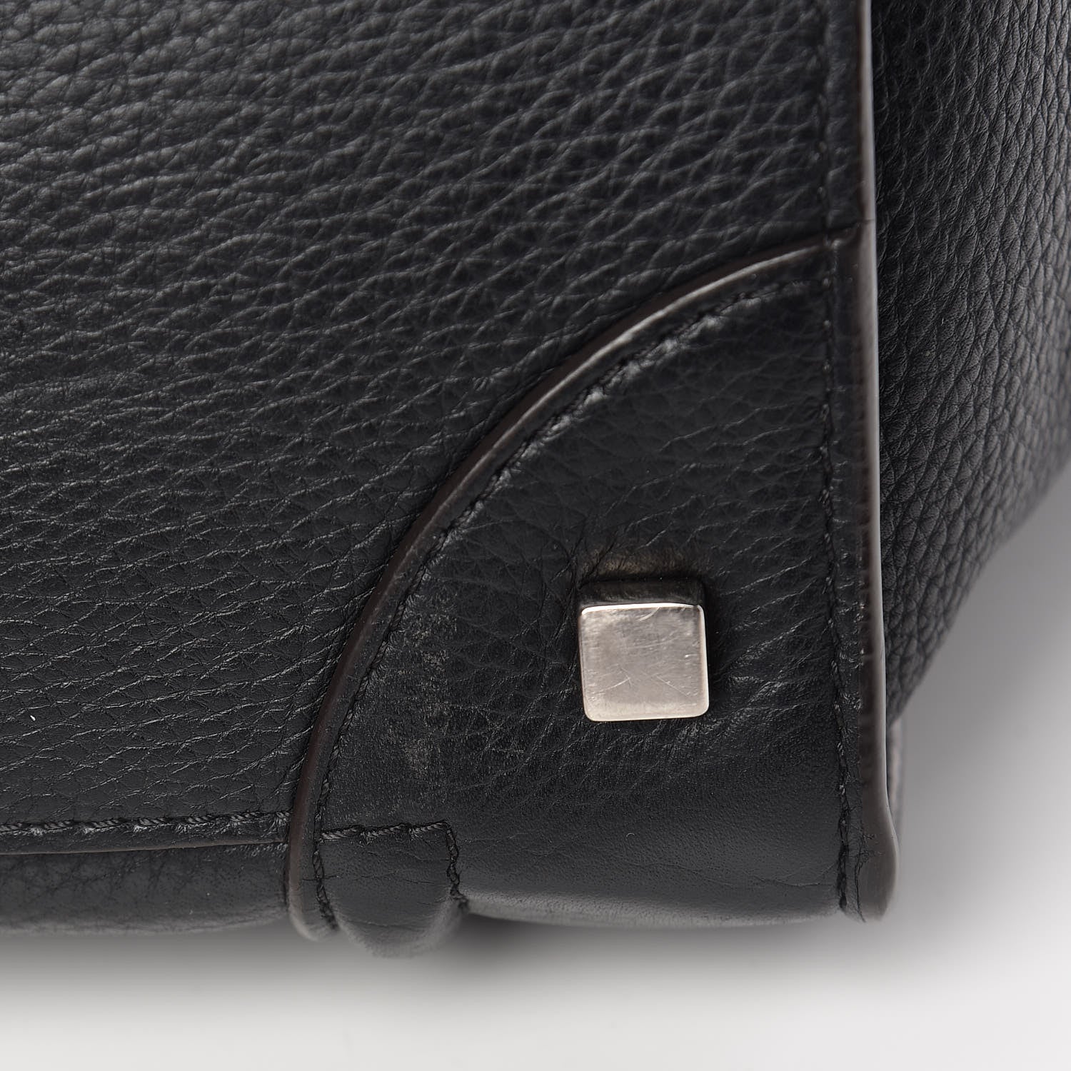 Celine Drummed Calfskin Mini Luggage Black 14 of 15
