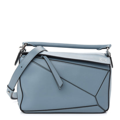 Loewe Calfskin Small Puzzle Bag Stone Blue 1 of 9
