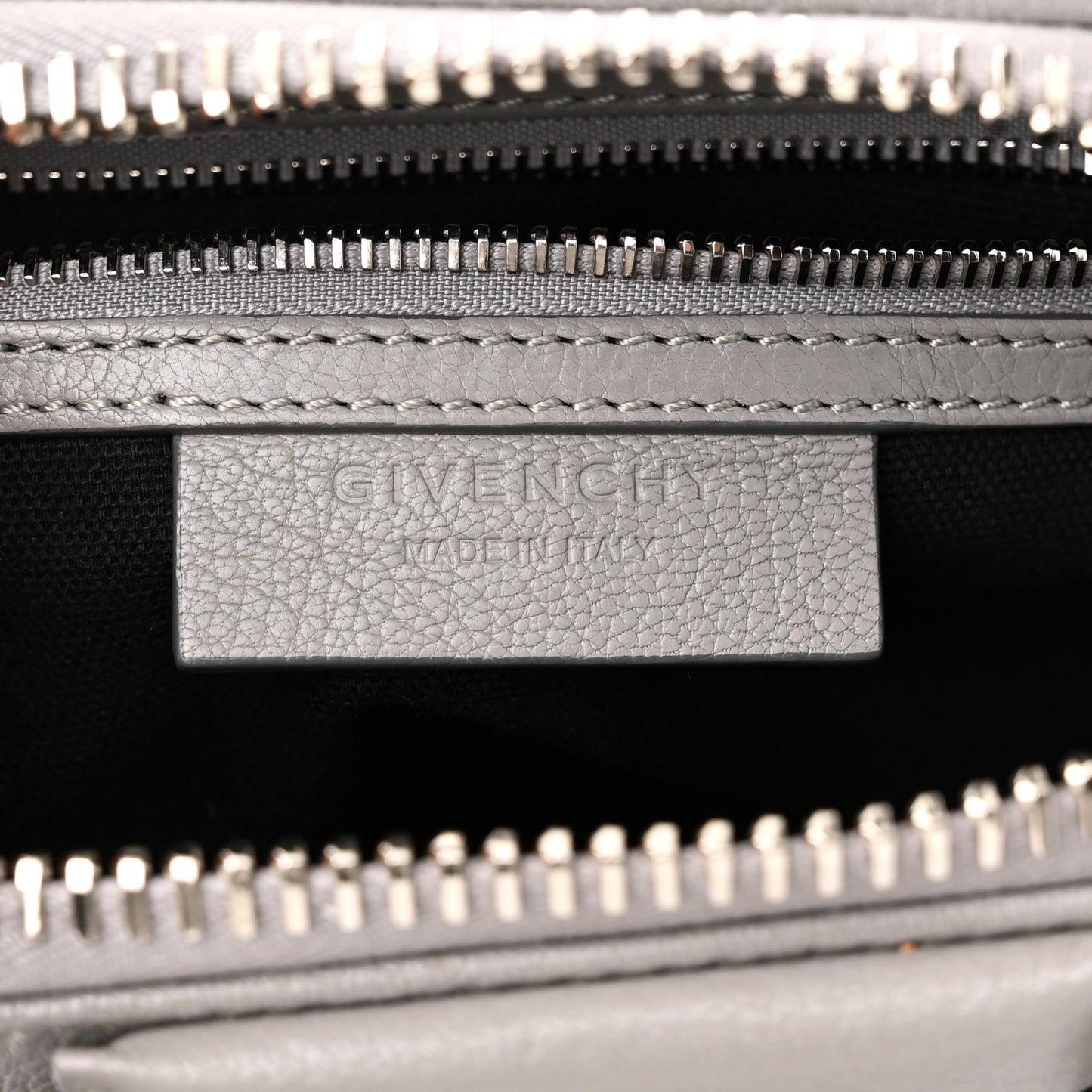 Sugar Goatskin Mini Antigona Pearl Grey