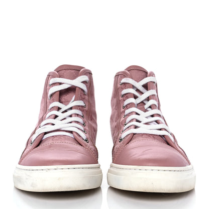 Gucci Monogram Womens High Top Sneakers 37.5 Pink Soft Pink 2 of 7