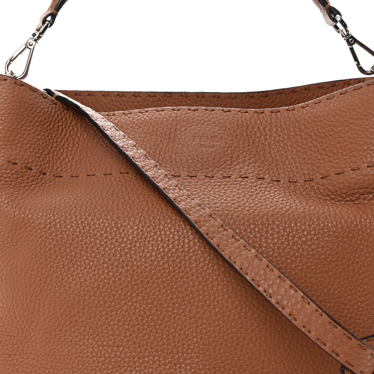 Fendi Cuoio Romano Selleria Large Anna Bucket Bag Mou 8 of 15