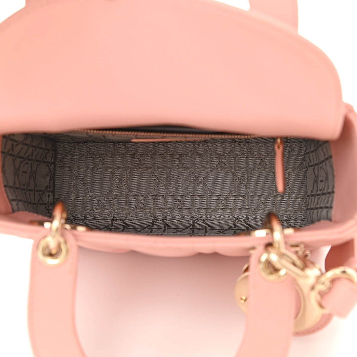 Lambskin Cannage Small My ABCDior Lady Dior Rose Clair