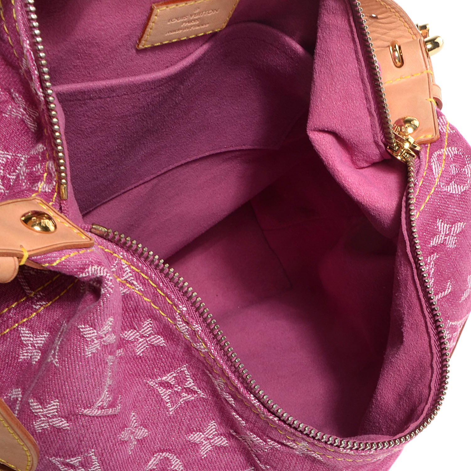Louis Vuitton Denim Baggy GM Fuchsia 5 of 7