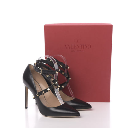 Valentino Garavani Nappa Rockstud Studwrap Strap 105mm Pumps 39 Black 9 of 9
