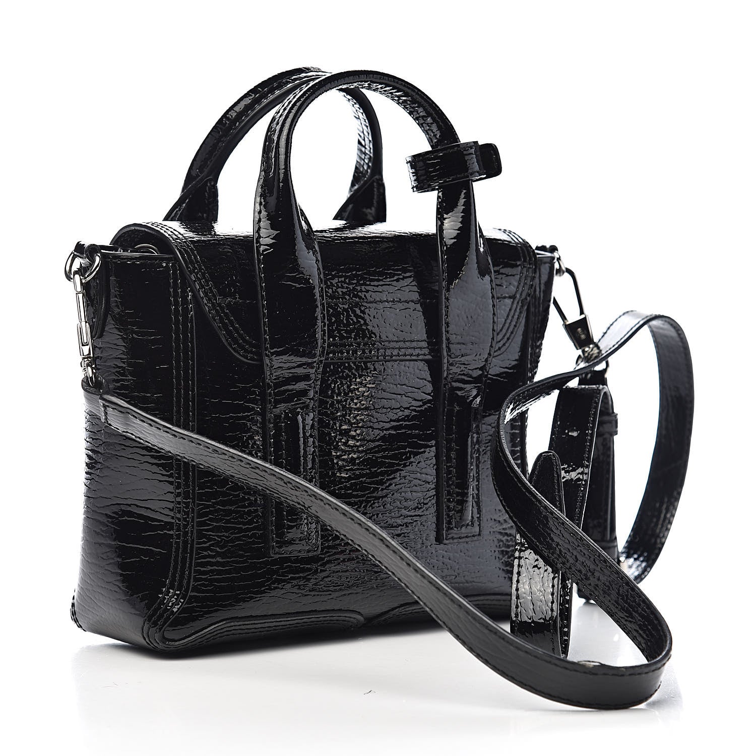 3.1 Phillip Lim 3.1 Textured Patent Mini Pashli Satchel Black 3 of 10
