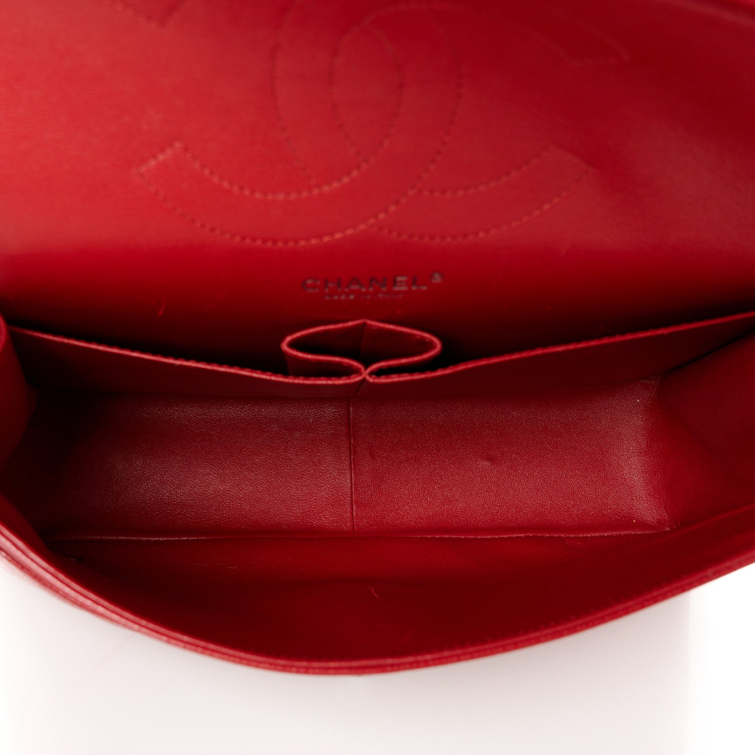 Chanel Caviar Quilted Jumbo Double Flap Red 5 of 12