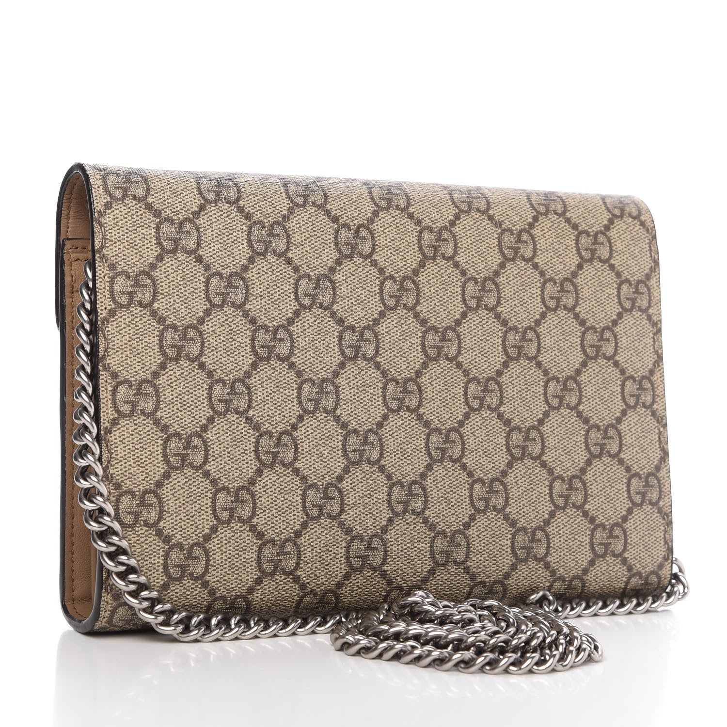 Gucci GG Supreme Monogram Mini Dionysus Chain Wallet Beige Taupe 3 of 11
