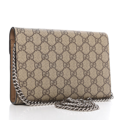 Gucci GG Supreme Monogram Mini Dionysus Chain Wallet Beige Taupe 3 of 11