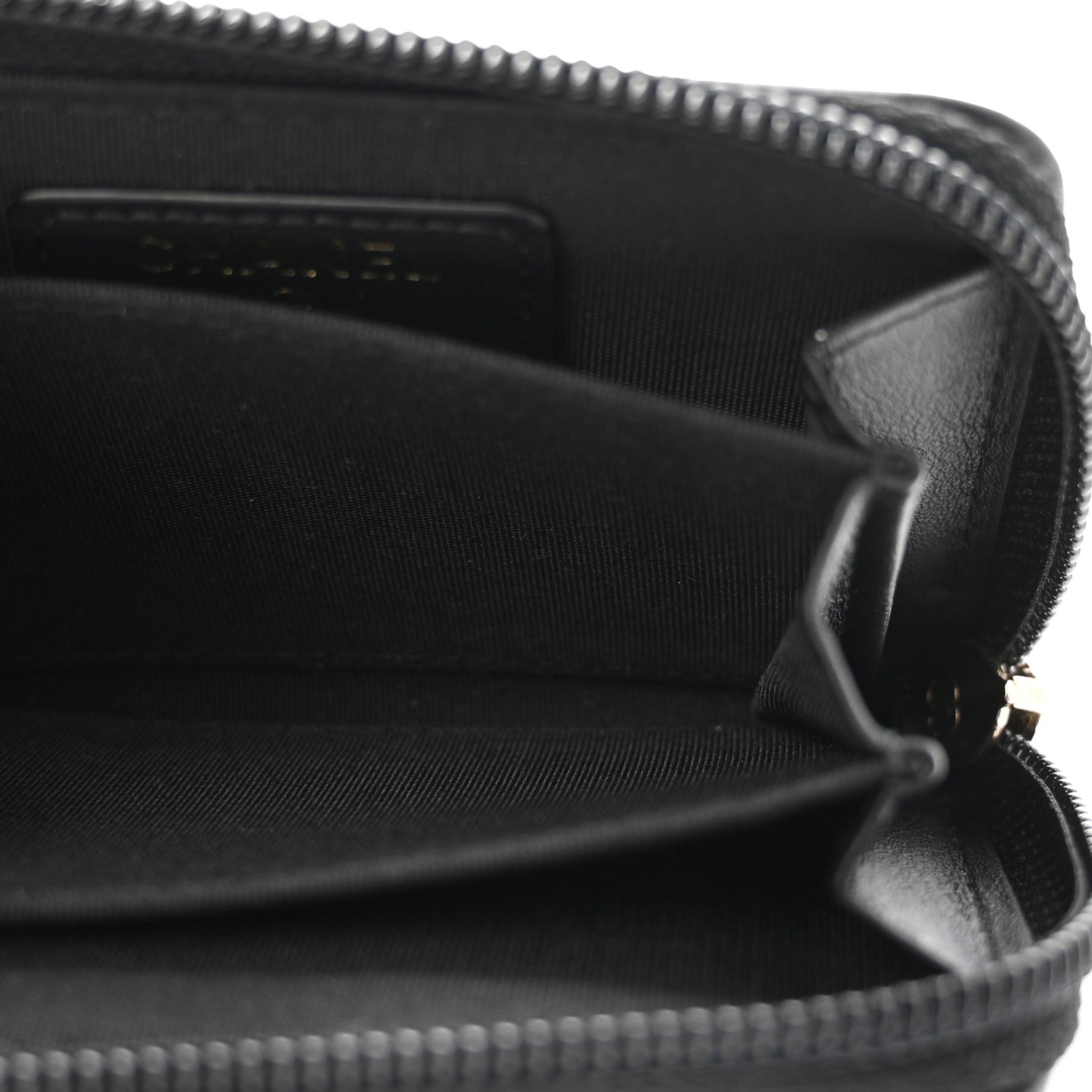 Chanel Caviar Quilted Boy Zip Around Coin Purse Wallet Black 5 of 8