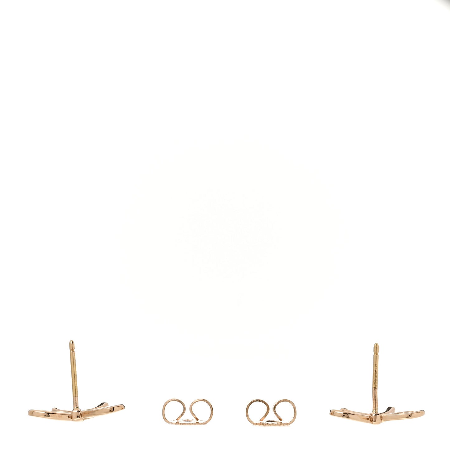 18K Rose Gold Bow Earrings