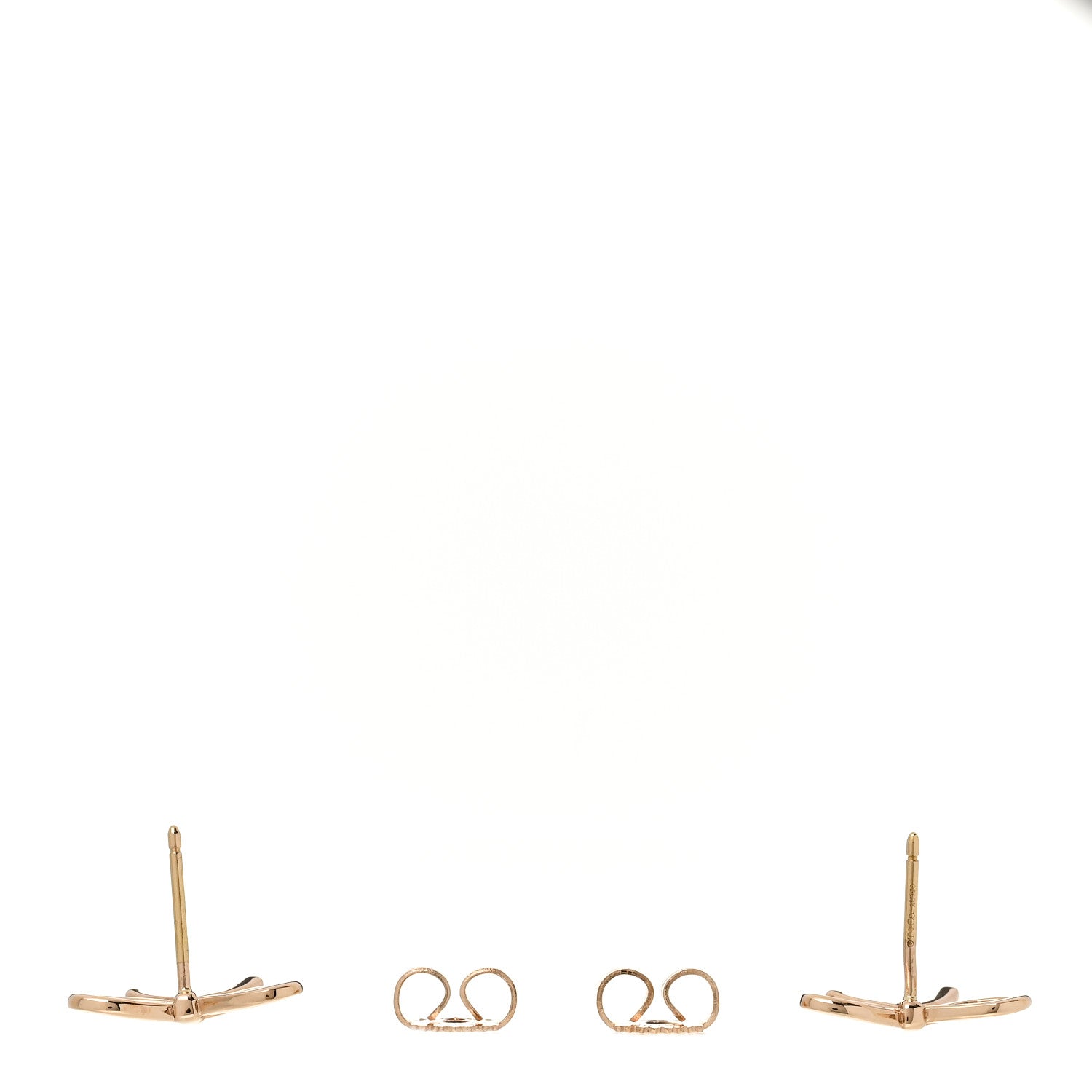 Tiffany 18K Rose Gold Bow Earrings 3 of 4