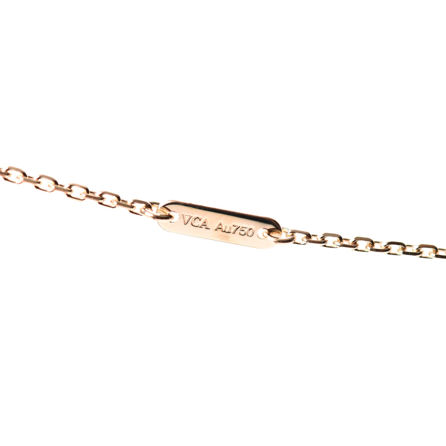 Van Cleef & Arpels 18K Yellow Gold Mother of Pearl Sweet Alhambra Butterfly Pendant Necklace 5 of 7
