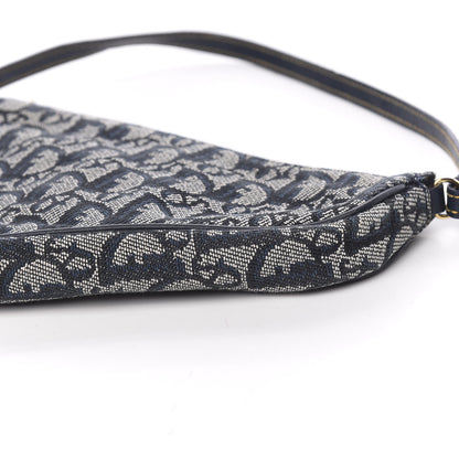 Christian Dior Monogram Mini Saddle Pochette Navy 8 of 9