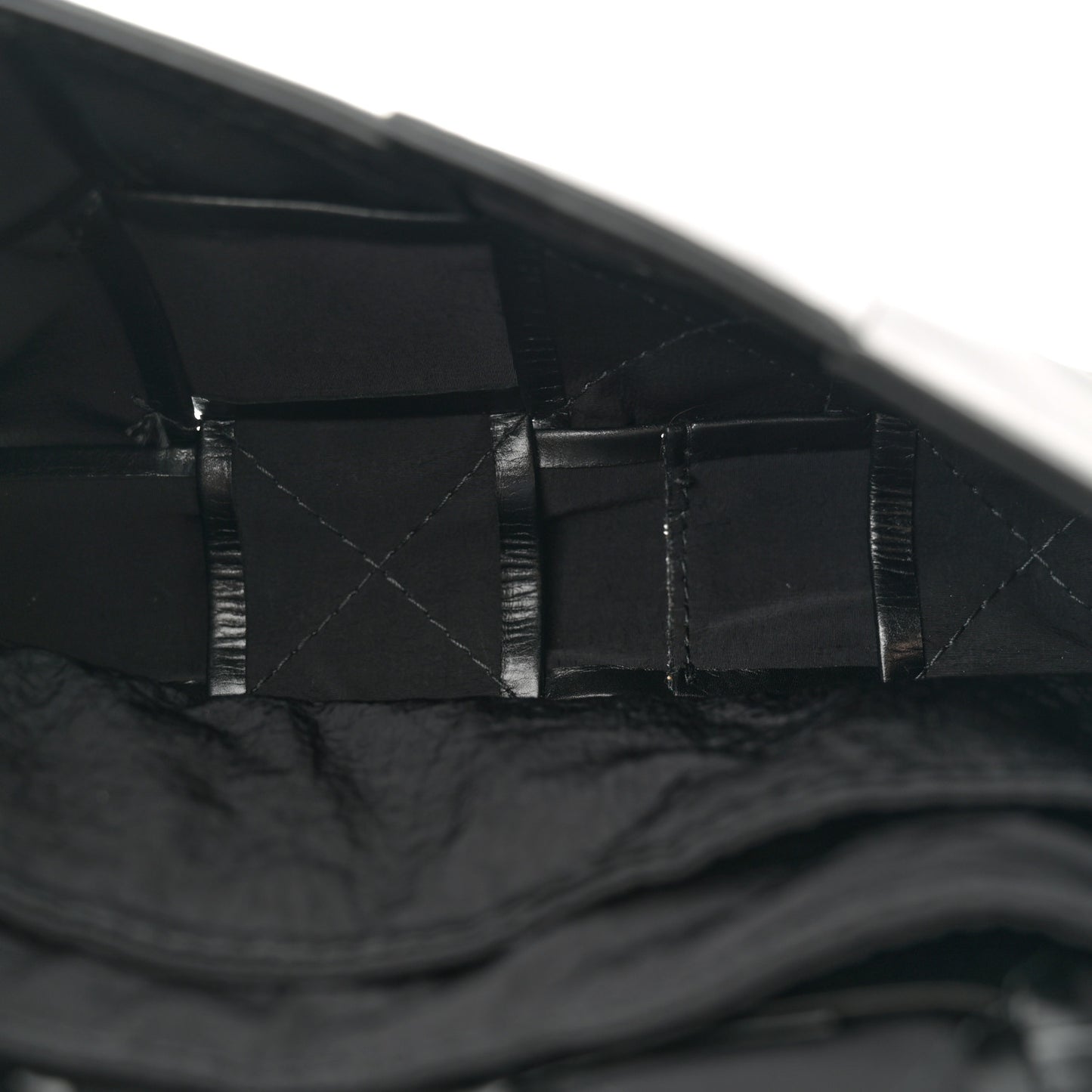 Paper Calfskin Intreccio Cassette Belt Bag Black
