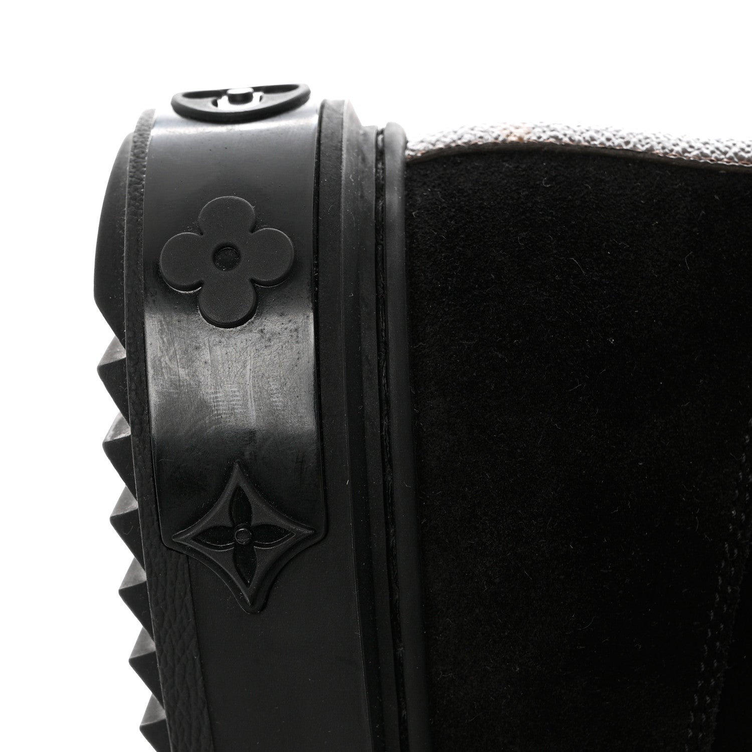 Louis Vuitton Suede Calfskin Monogram Breezy Flat Ankle Boots 36 Black 9 of 10