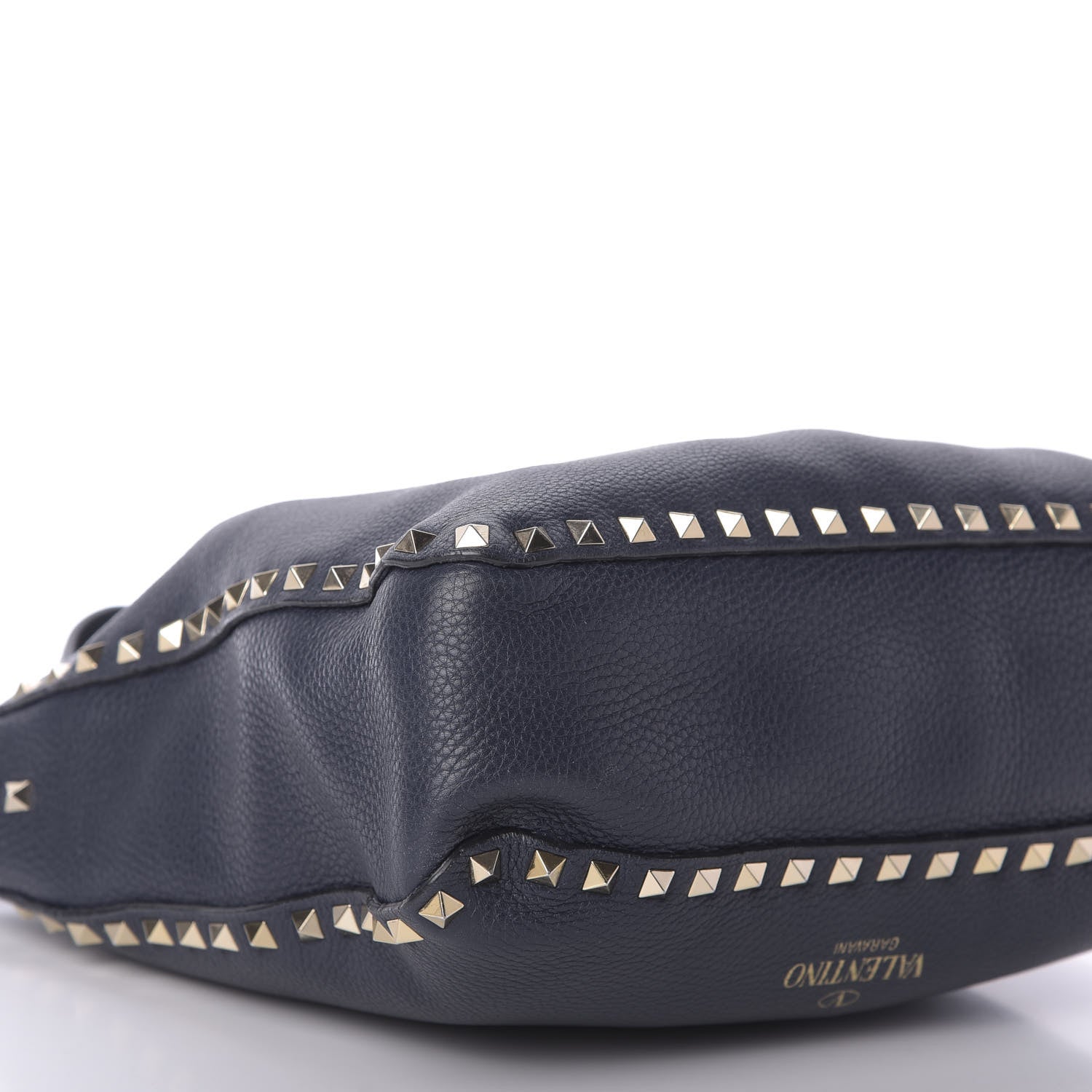 Valentino Garavani Pebbled Calfskin Small Rockstud Flip-Lock Messenger Bag Marine 6 of 10