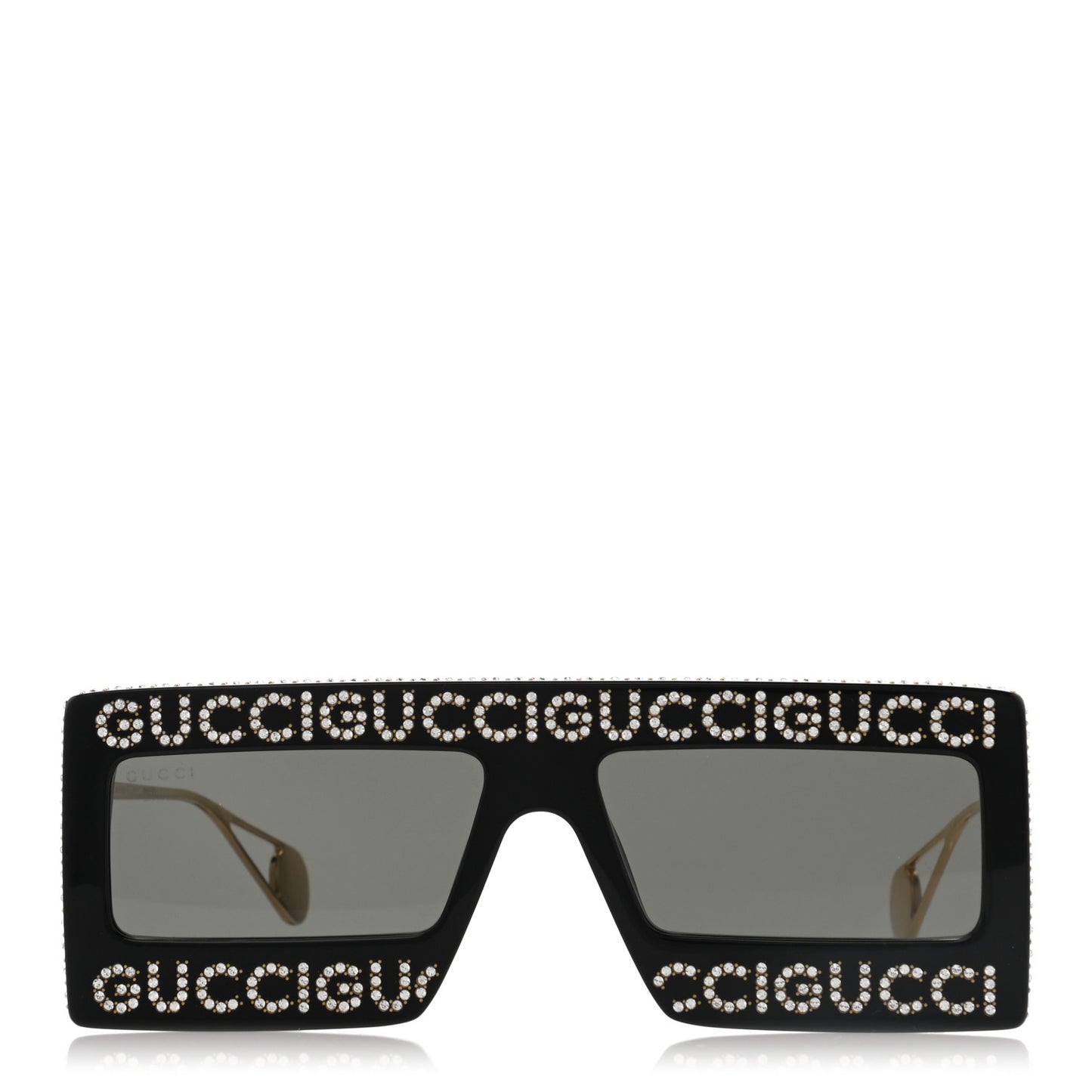 Acetate Crystal Mask-Frame Sunglasses GG0431S Black