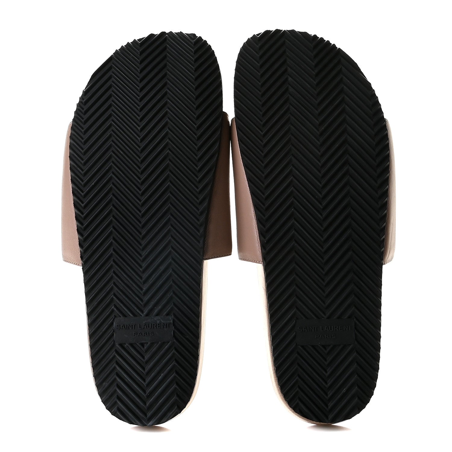 Saint Laurent Lambskin Joan Slide Sandals 37 Nude 8 of 12