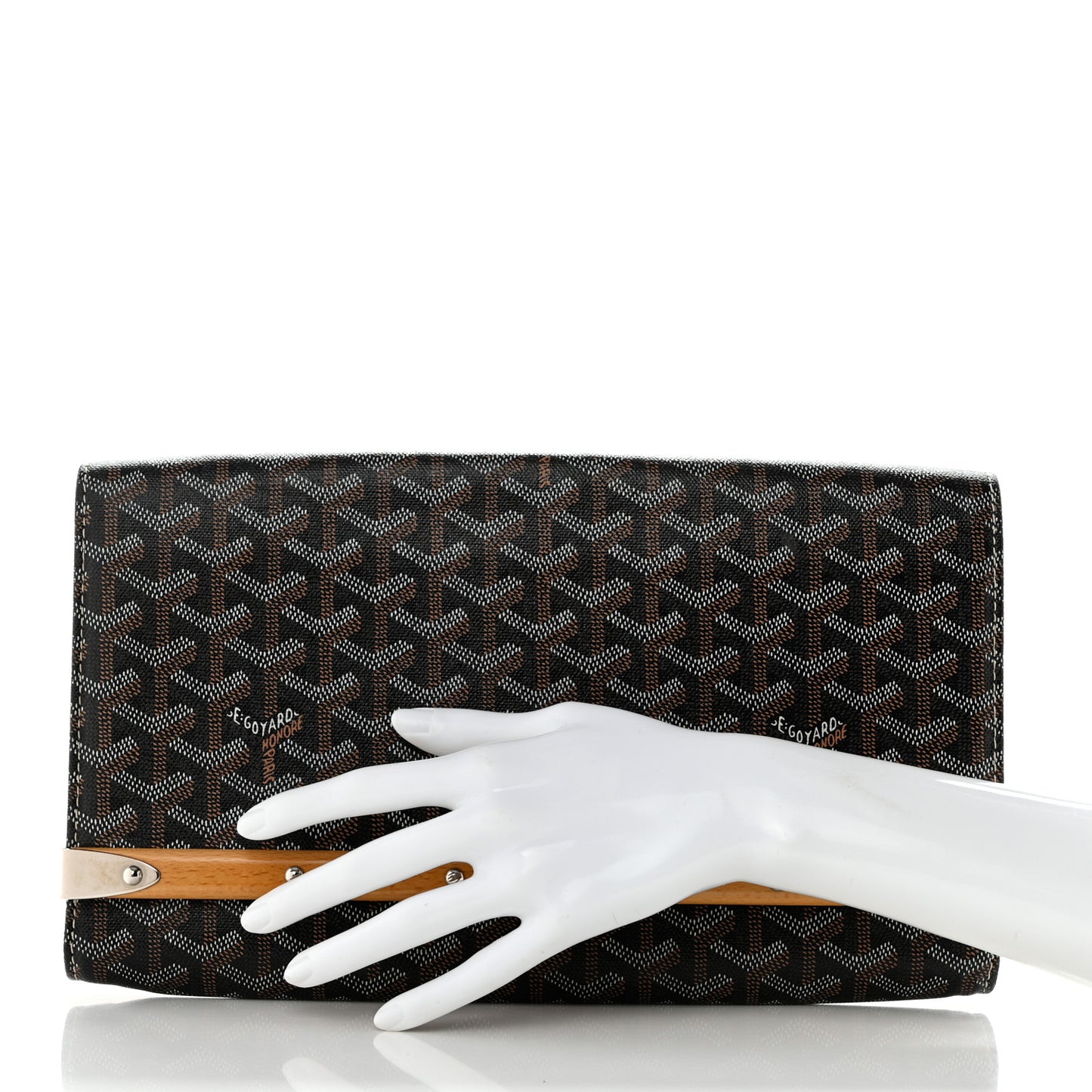 Goyardine Monte Carlo Bois Clutch Black