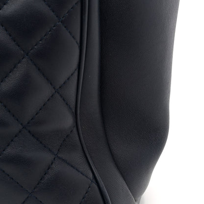 Chanel Lambskin Quilted Shopping Tote Navy 13 of 13