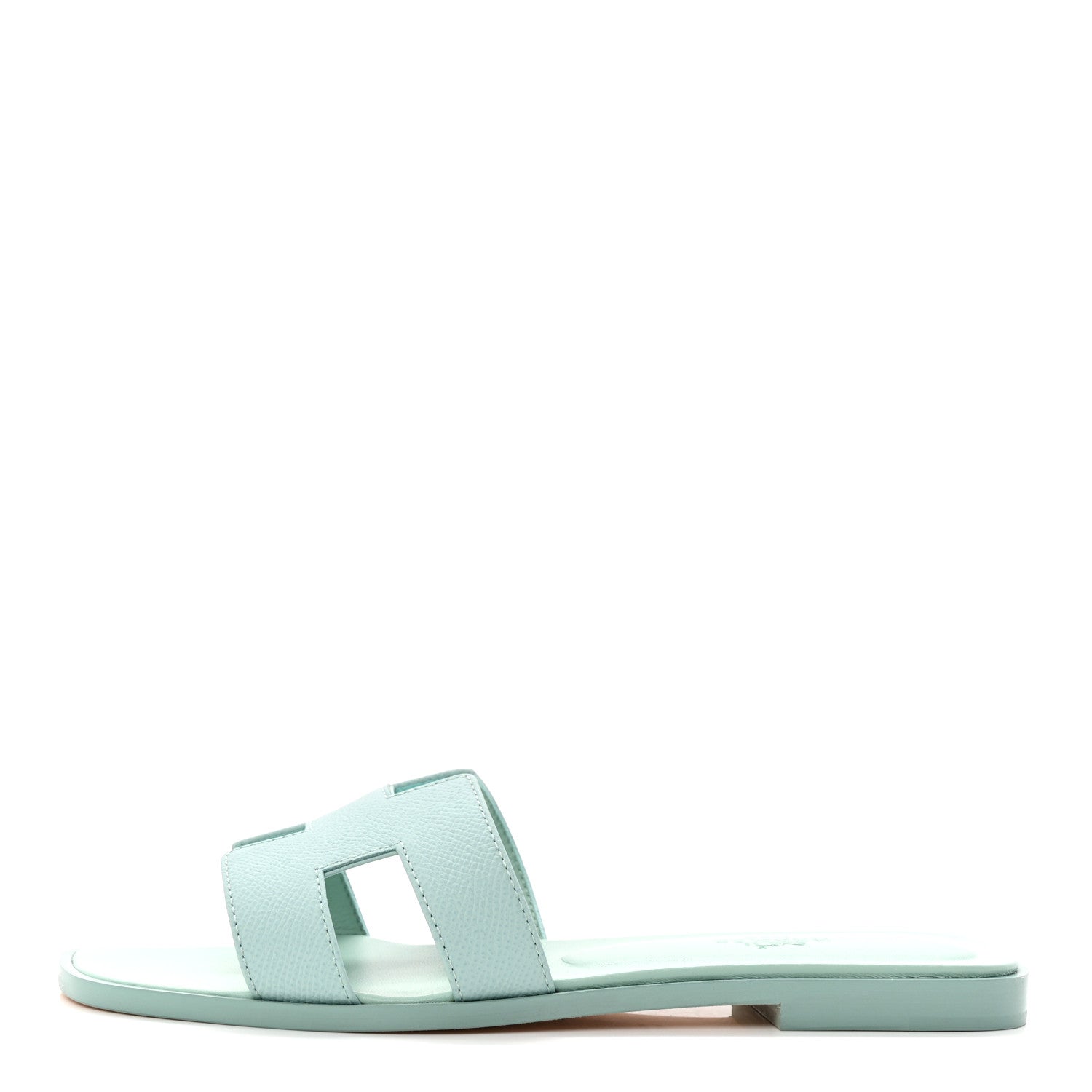 Hermes Epsom Oran Sandals 37 Vert Embrun 1 of 10