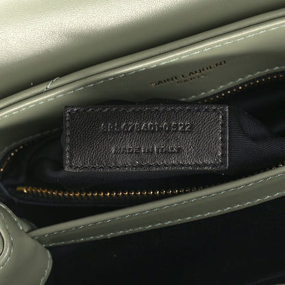 Saint Laurent Calfskin Y Quilted Monogram Toy Loulou Crossbody Bag Light Sage 7 of 11