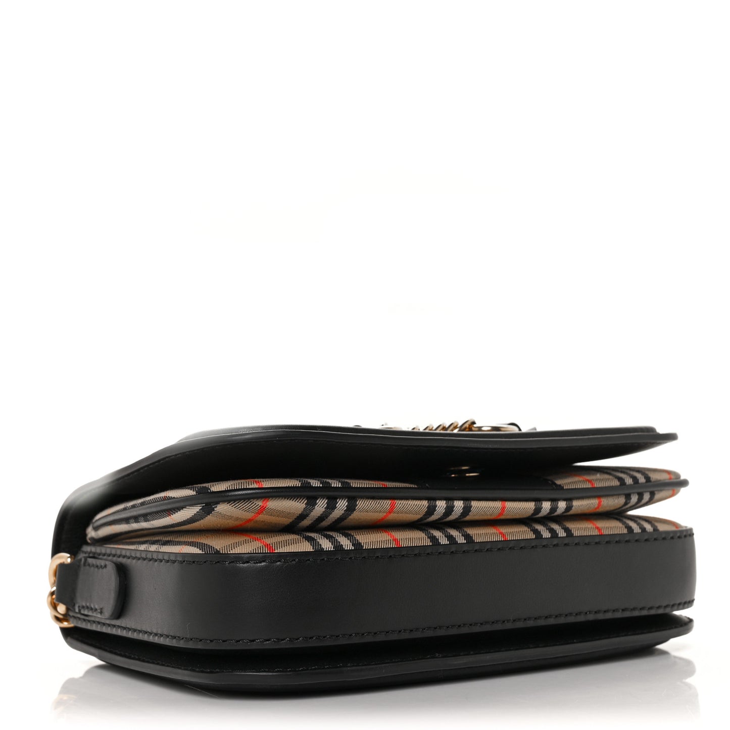 Smooth Calfskin 1983 Knight Check Link Shoulder Bag Black