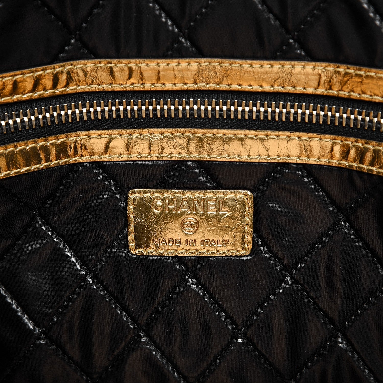 Chanel Metallic Lambskin Large Feministe Maize Feminine Pouch Clutch Gold 6 of 9