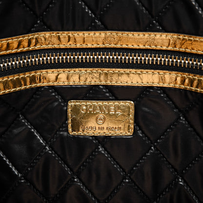 Chanel Metallic Lambskin Large Feministe Maize Feminine Pouch Clutch Gold 6 of 9