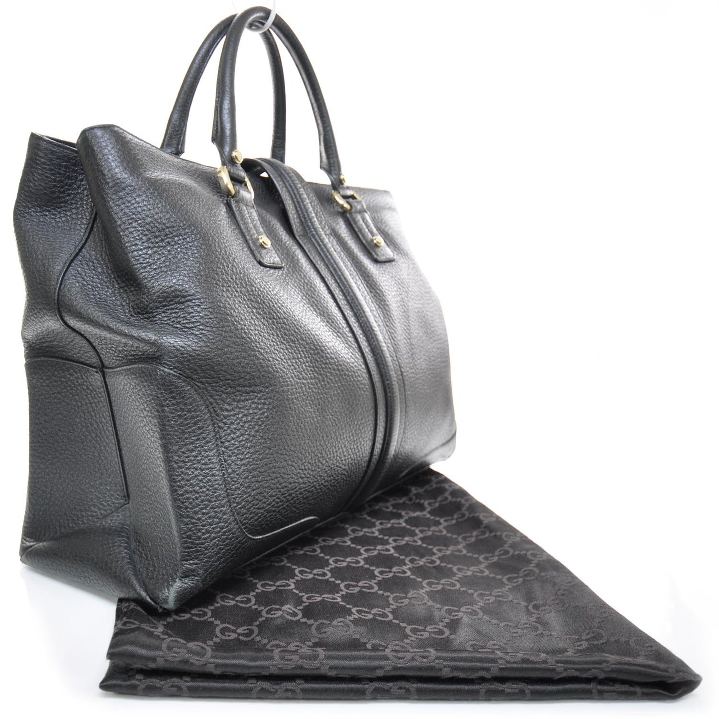 Leather Large Junco Tote Black