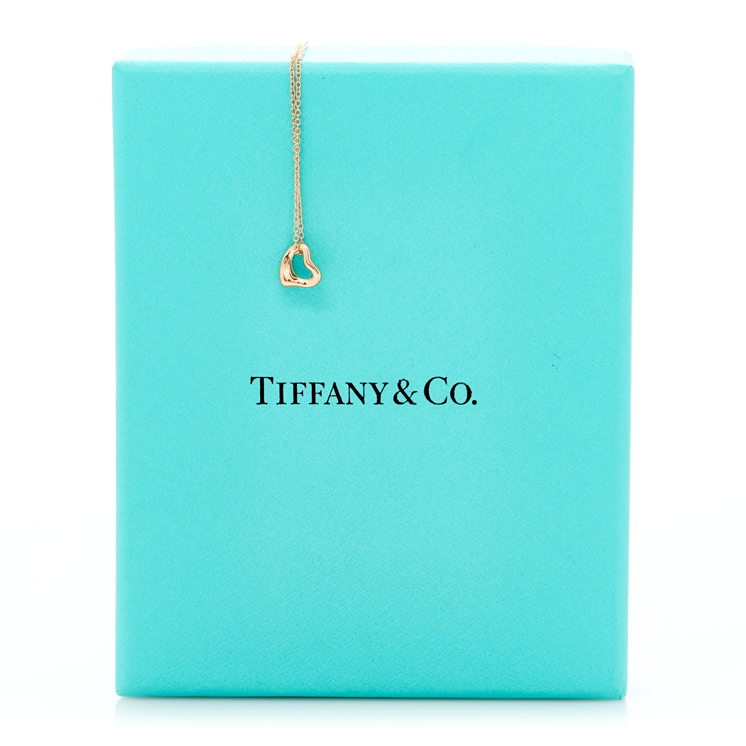 Tiffany 18K Rose Gold 7mm Elsa Peretti Open Heart Pendant Necklace 7 of 7