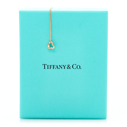 Tiffany 18K Rose Gold 7mm Elsa Peretti Open Heart Pendant Necklace 7 of 7