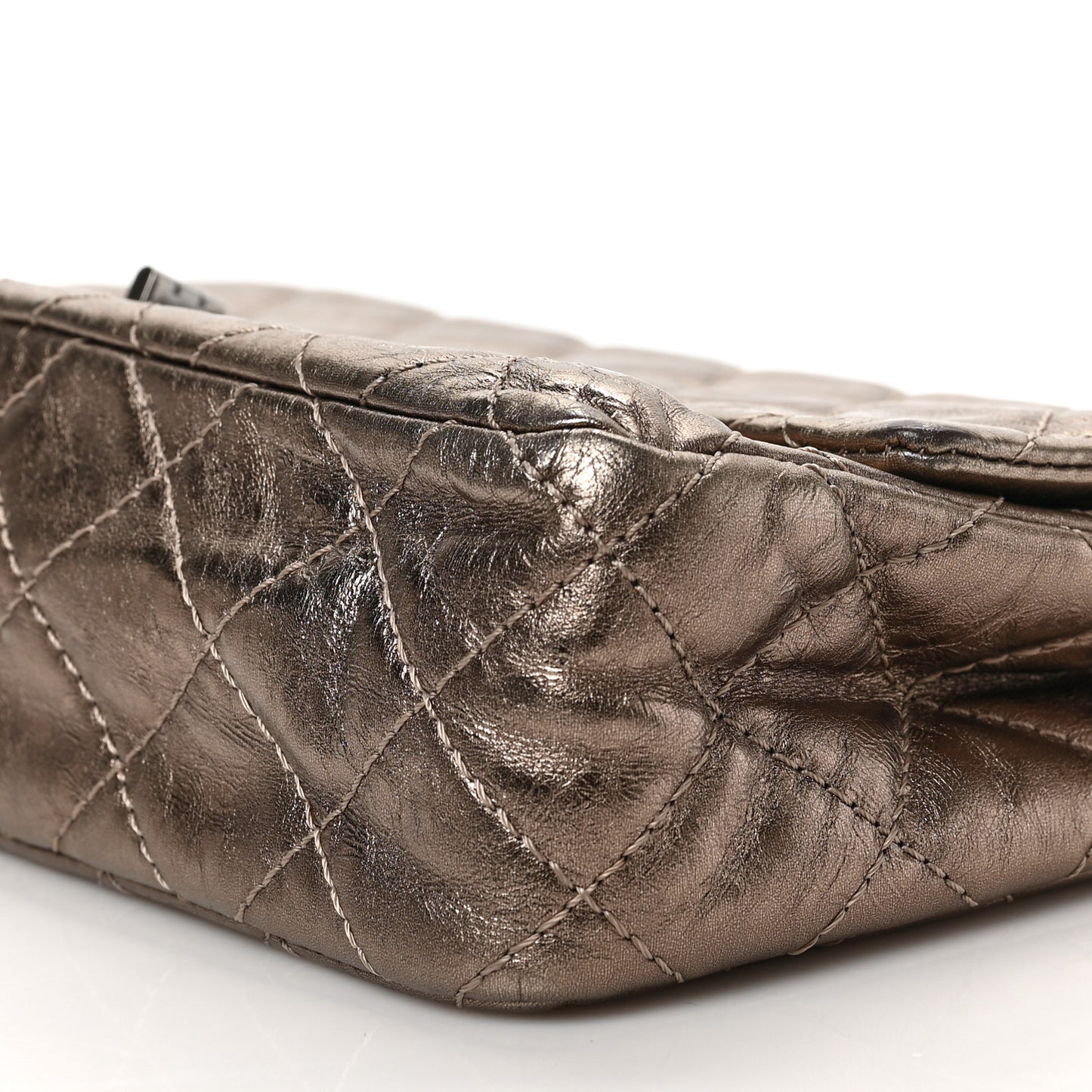 Metallic Aged Calfskin Quilted 2.55 Reissue 226 Flap Gold