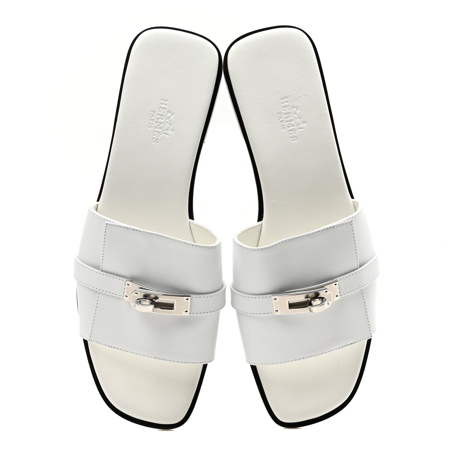 Hermes Calfskin Giulia Sandals 39 White 2 of 8
