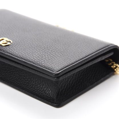 Gucci Calfskin Mini GG Marmont Chain Wallet Black 7 of 10