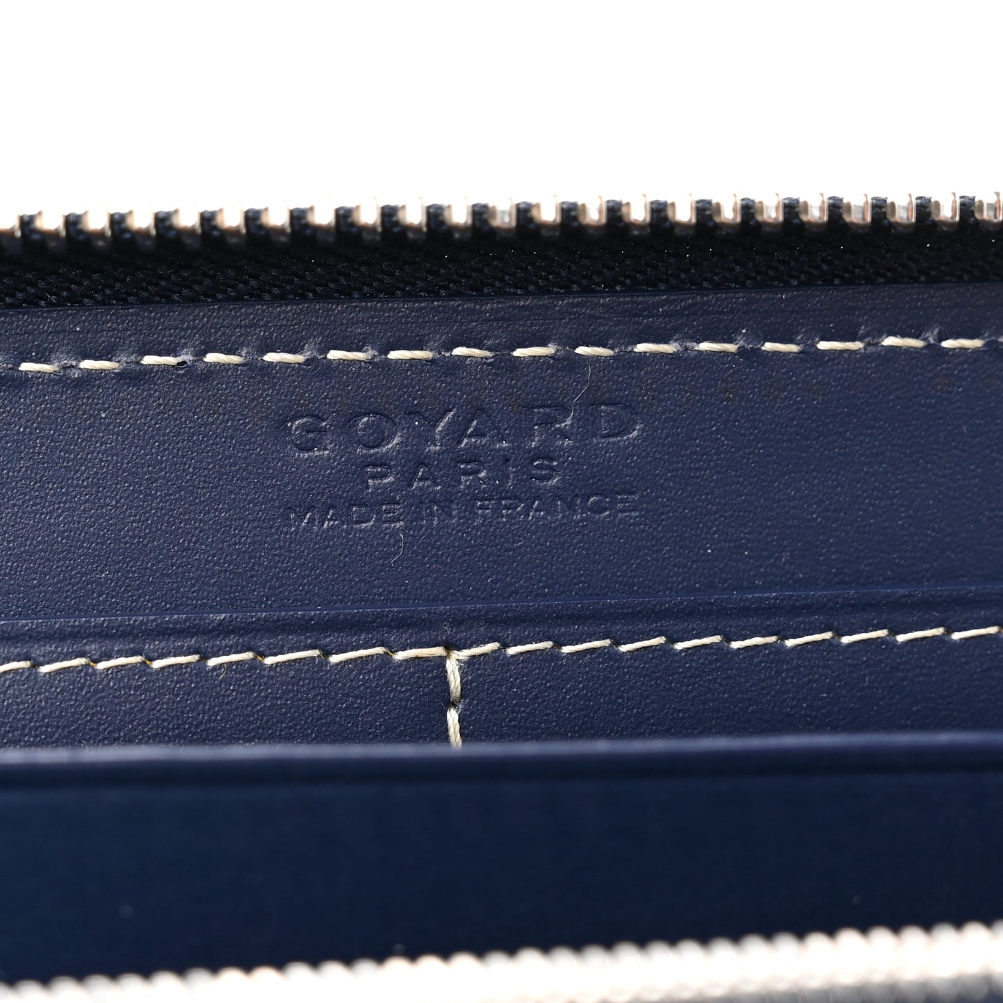 Goyardine Matignon Zip Around GM Wallet Navy