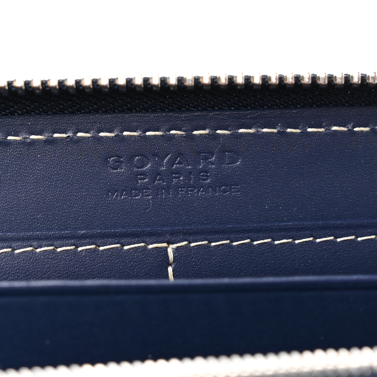 Goyard Goyardine Matignon Zip Around GM Wallet Navy 6 of 6