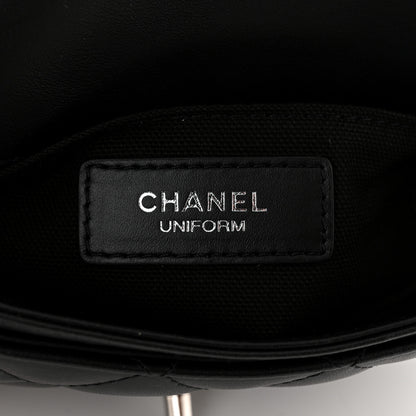 Chanel Calfskin Quilted CC Uniform Flap Belt Bag Black 6 of 11