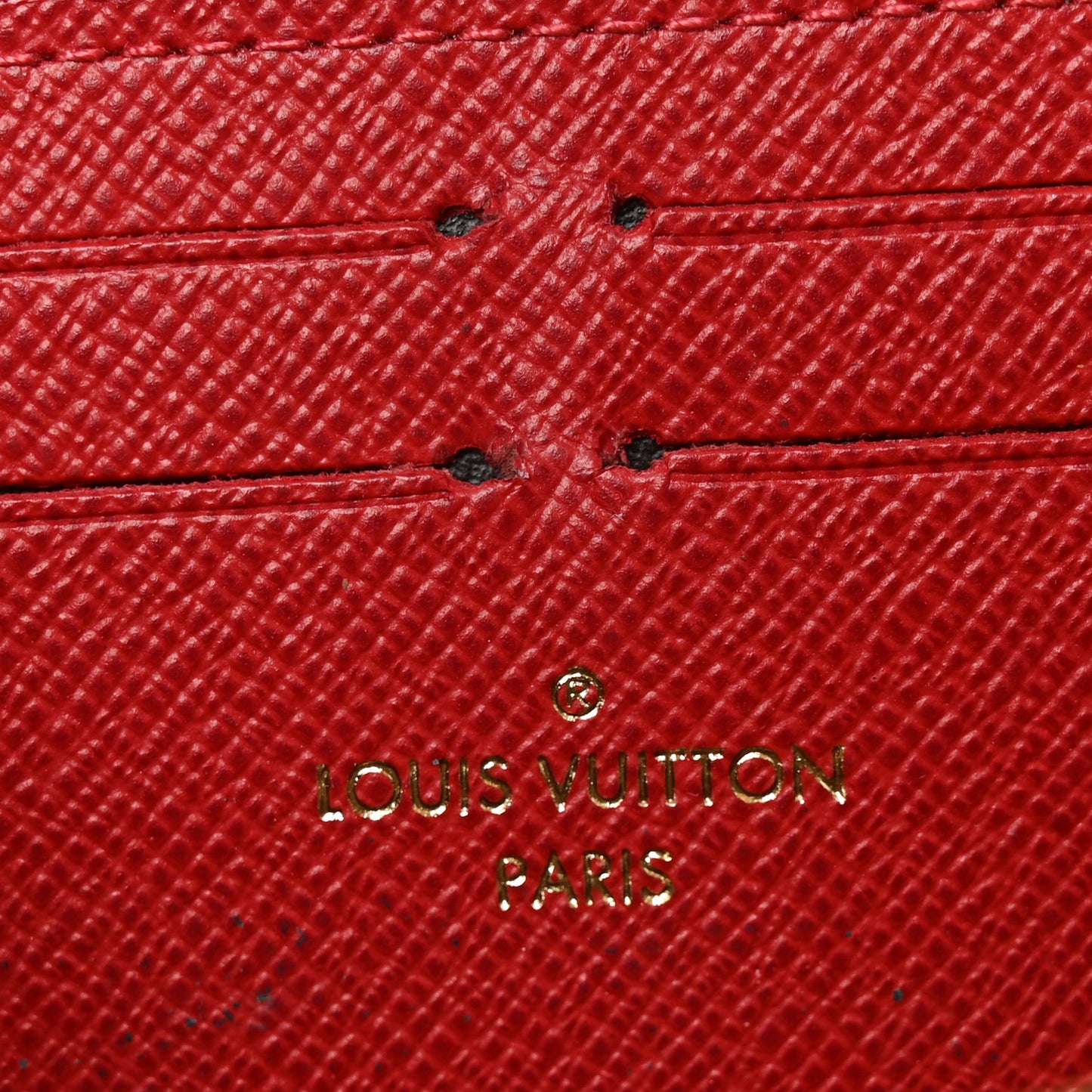 Damier Ebene Clemence Wallet Cherry