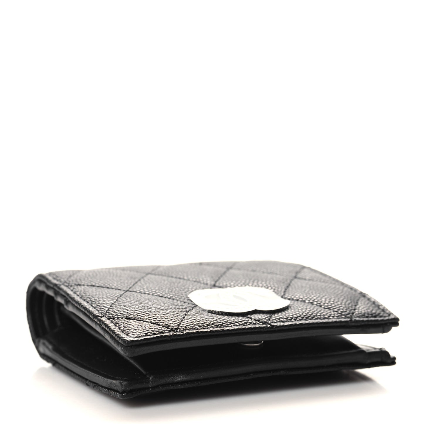 Caviar Quilted Small Bifold Wallet Black
