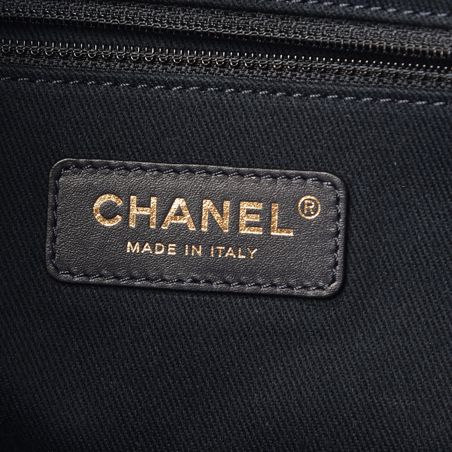 Chanel Lurex Boucle Small Deauville Tote Blue 6 of 9