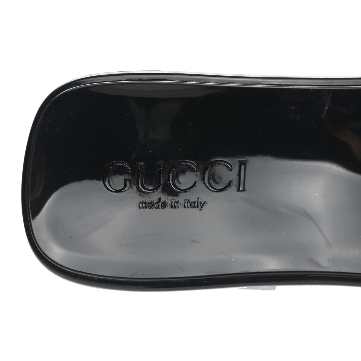 Rubber Gucci Logo Womens Platform 20/60mm Slide Sandals 38 Black