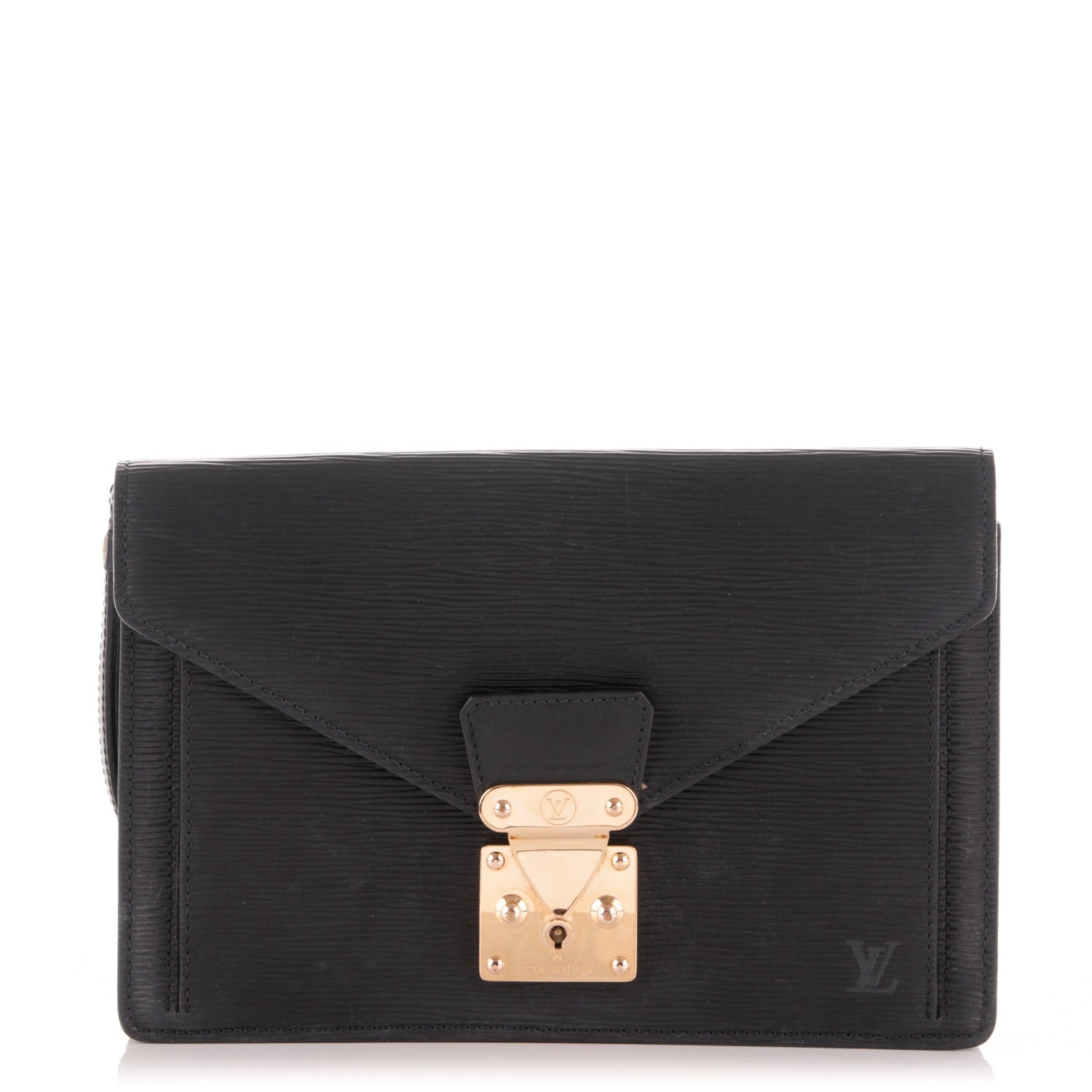 Louis Vuitton Epi Pochette Sellier Dragonne Clutch Black 1 of 6