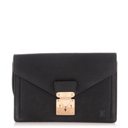 Louis Vuitton Epi Pochette Sellier Dragonne Clutch Black 1 of 6