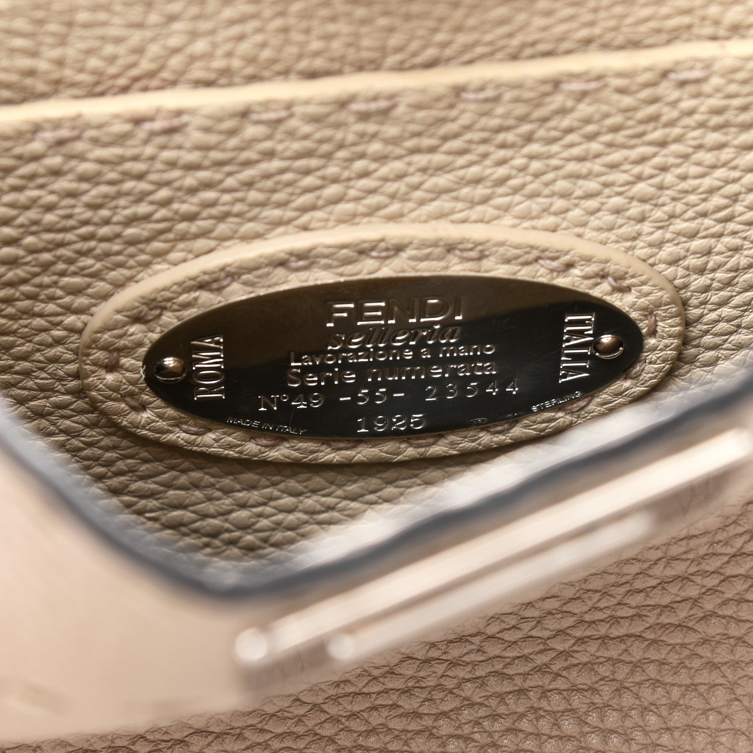 Fendi Cuoio Romano Selleria Chamois Small Peekaboo I SEE U Satchel Corda Camelia Cipria 6 of 8