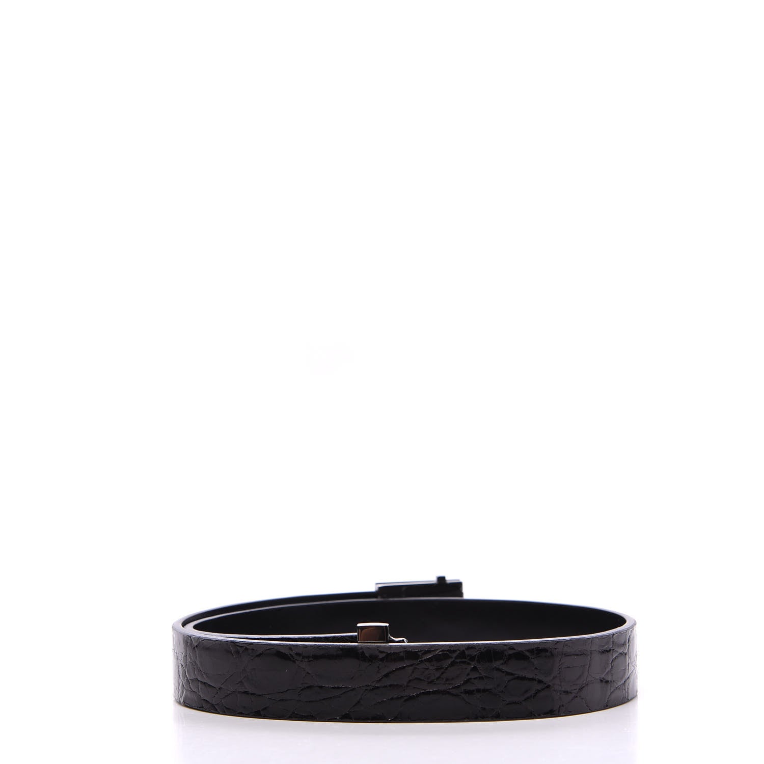 Gucci Crocodile Logo Belt 75 30 Black 2 of 4
