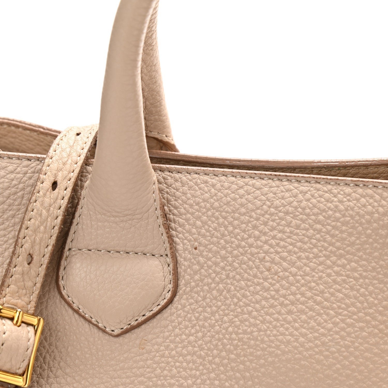 Burberry Derby Calfskin House Check Medium Banner Tote Beige 10 of 12
